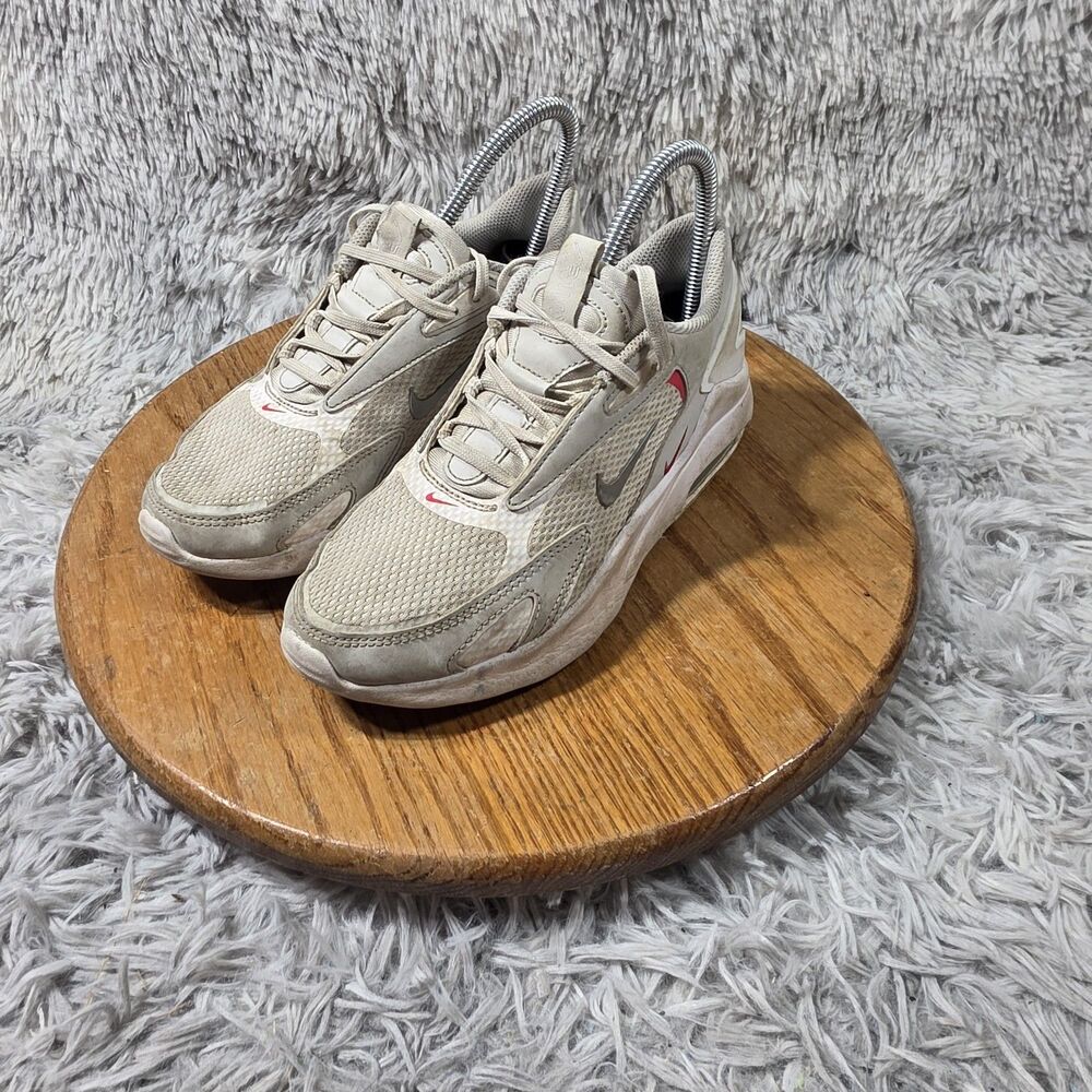 Nike Air Max Bolt Shoes Womens Sz 6 White/Metallic Platinum-Siren Red CU4152-102